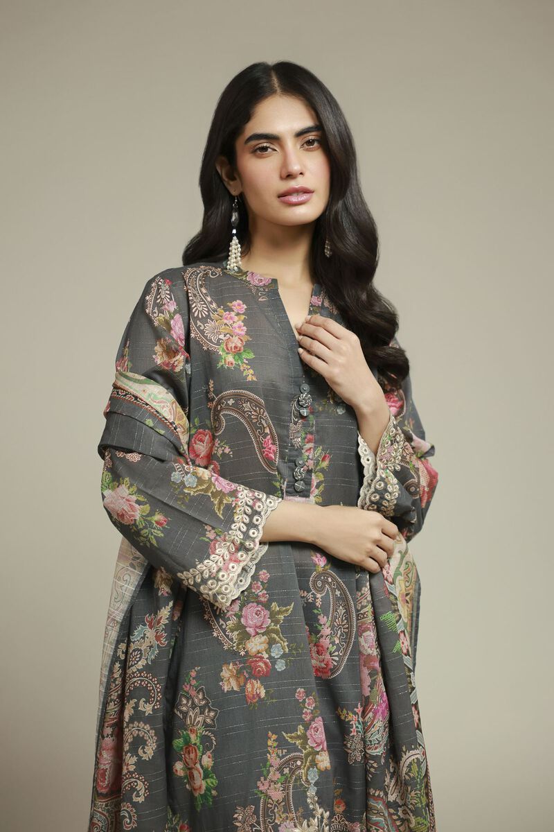 Embroidered | Mesuri | Embroidered Tailored 3-Piece | USD 70.00