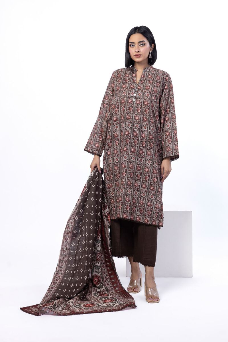 Printed | Textured Cotton | Tailored 3 Piece | USD 45.00
