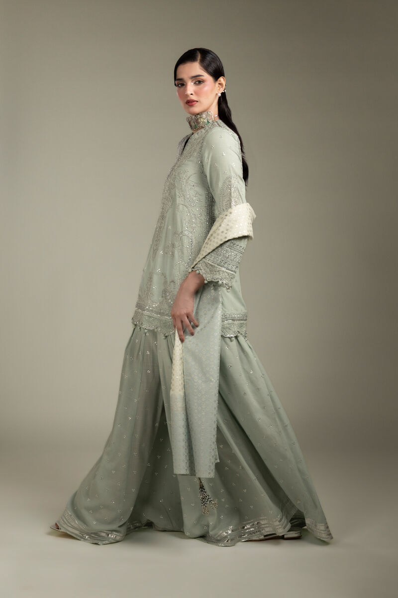 Embroidered | Raw Silk | 3-Piece Co-ord Set | USD 210.00