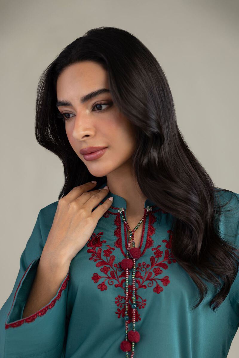 Embroidered | Cambric | Floral Cambric Kurta | USD 35.00