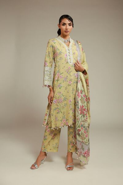 Printed |Raw Silk | Pants | USD 18.00