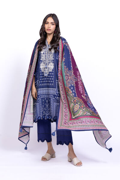 Printed | Mesuri Khaddar | Dupatta | USD 5.10