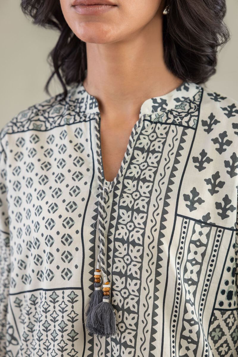 Printed | Cambric | Short V-Neck Kurta | USD 35.00
