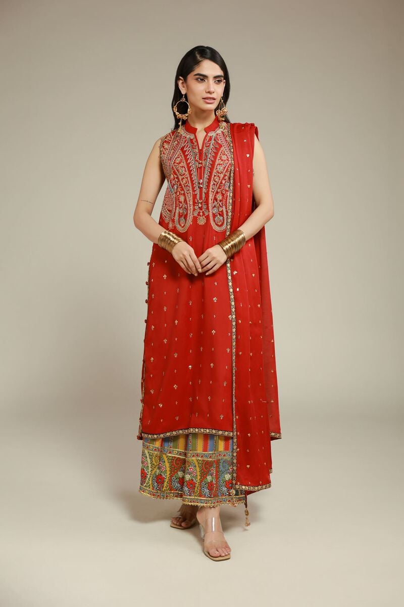 Embroidered | Raw Silk | 3 Piece Co-ord Set | USD 145.00