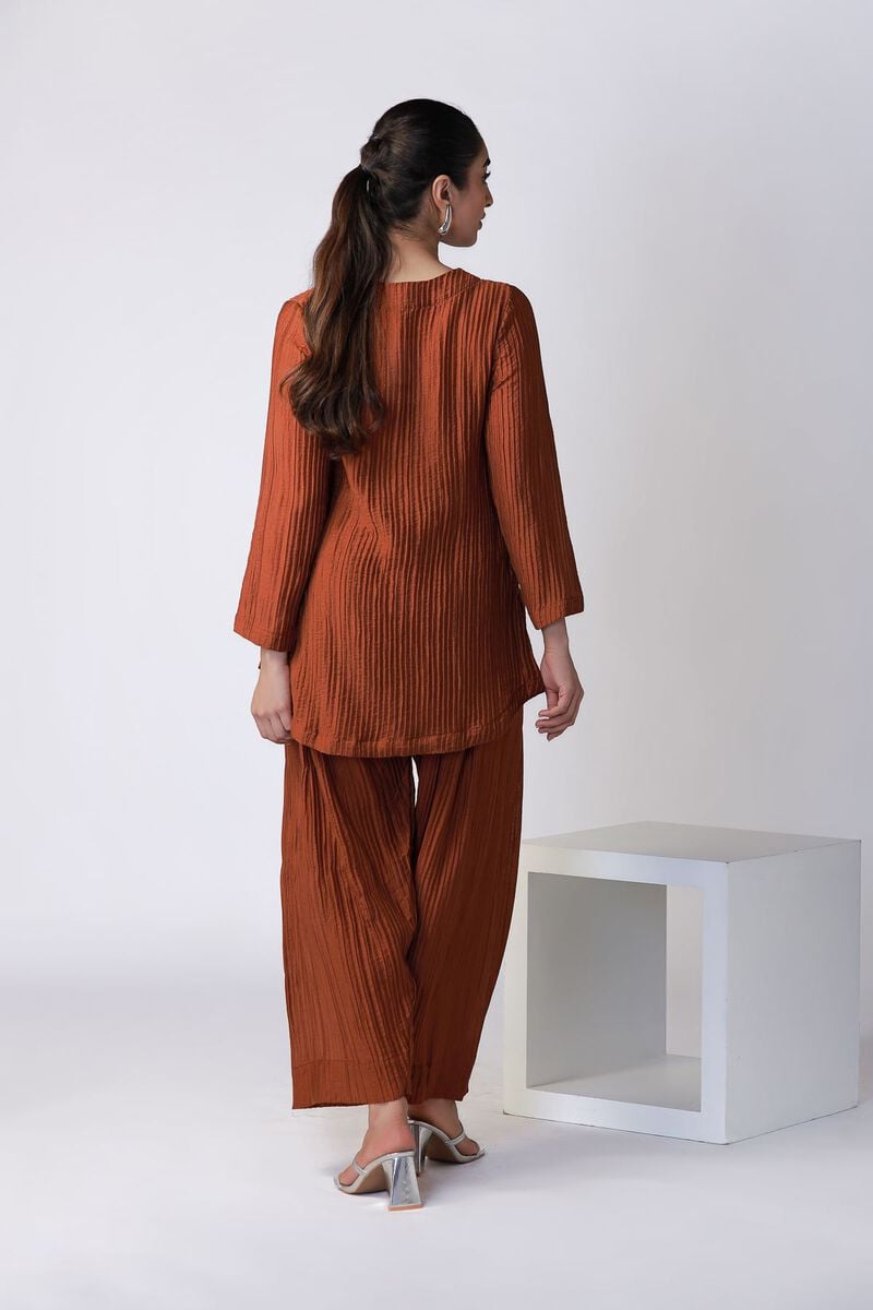 Dyed | Ripple Crinkle | Kurta | USD 25.00
