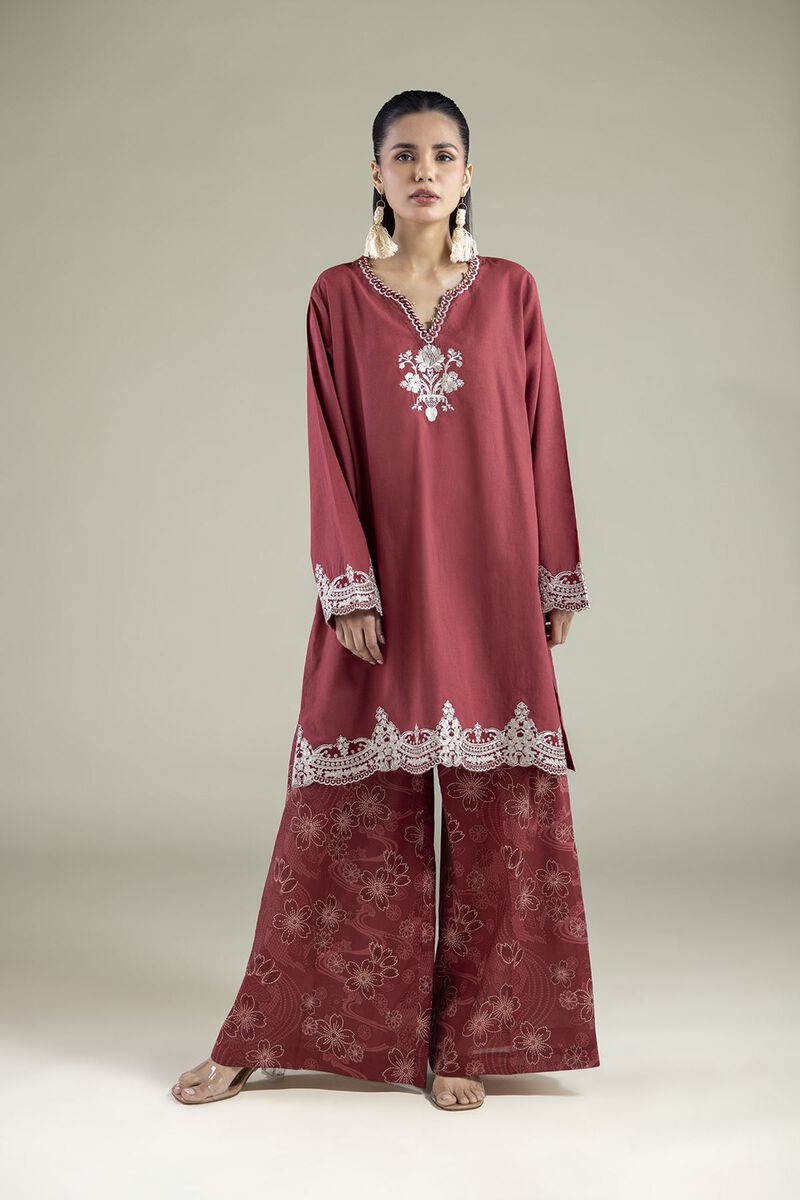 Embroidered | Cambric | Tailored 2-Piece Set | USD 55.00