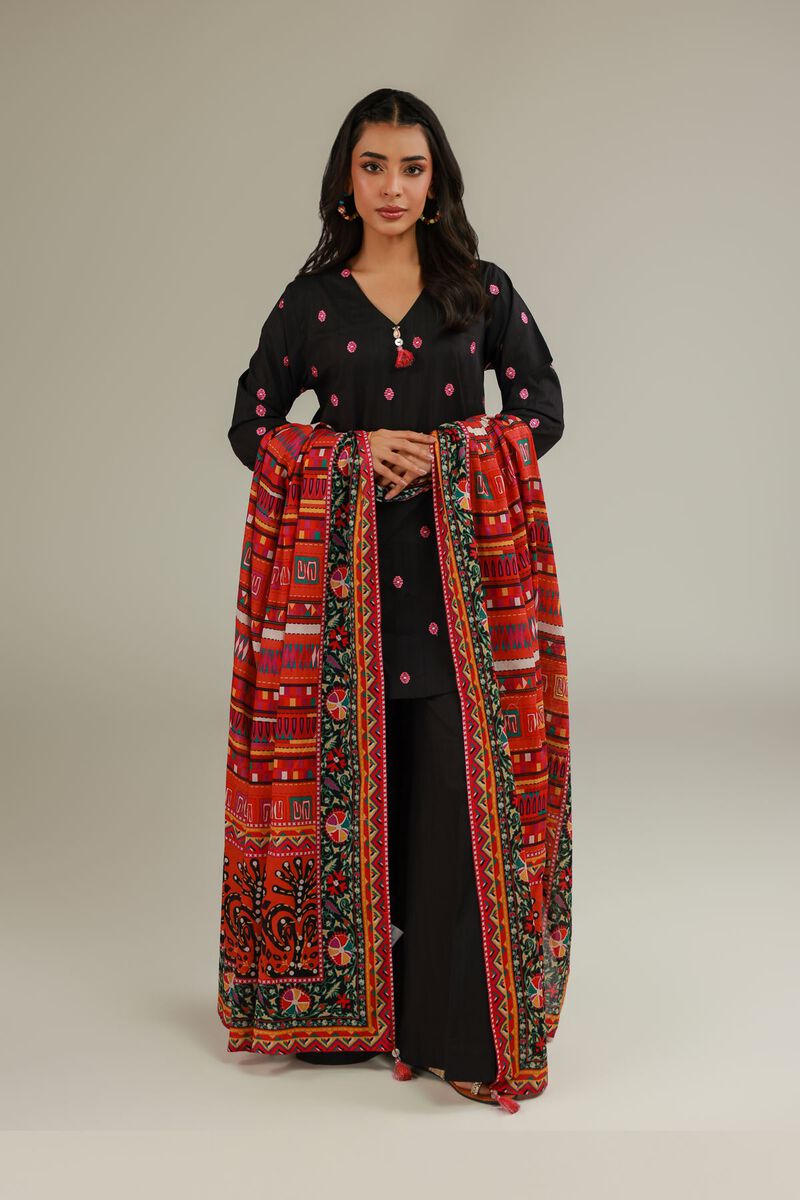 Embroidered | Cotton Net | Cotton Net Dupatta | USD 25.00