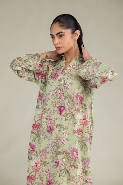 Printed | Cotton Viscose | Floral Longline Kurta | USD 35.00