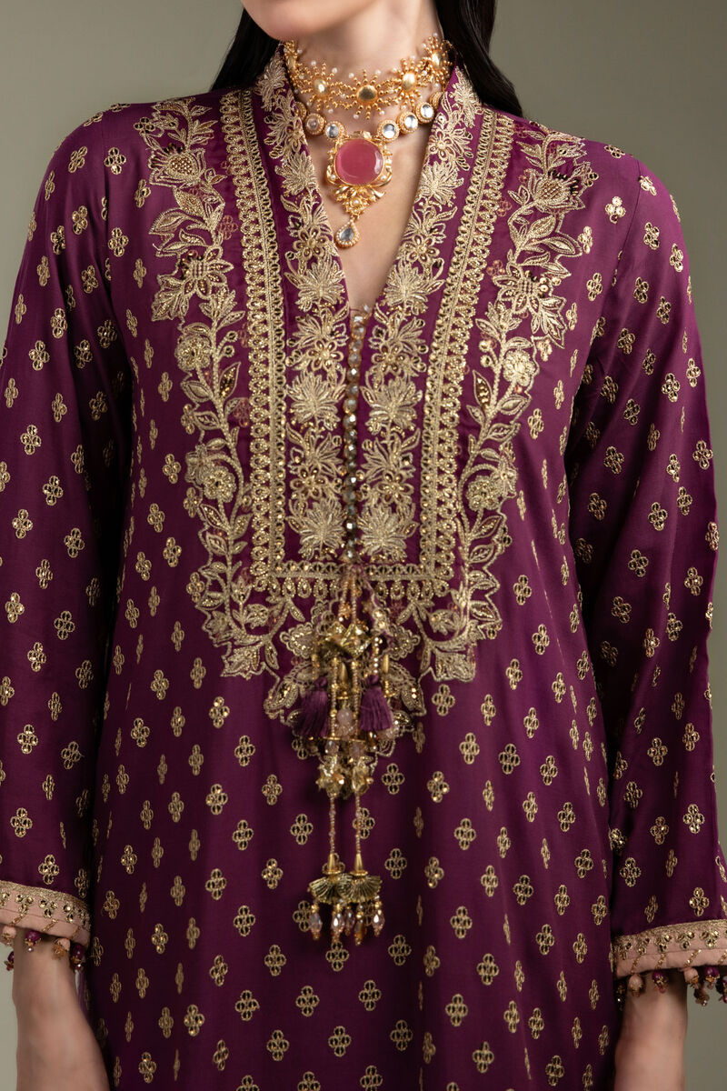 Embroidered | Raw Silk | 3-Piece Co-ord Set | USD 200.00