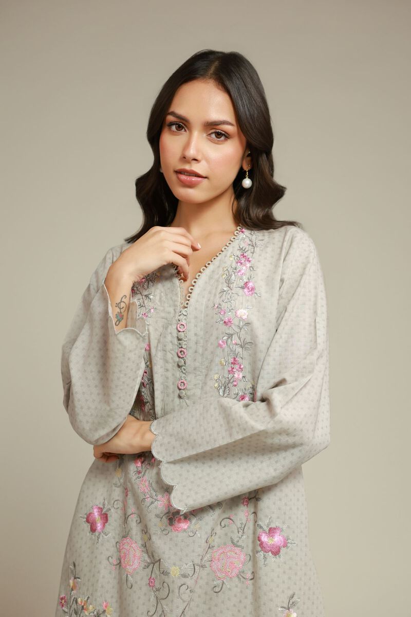 Embroidered | Cotton Dobby | 2-Piece Tailored Set | USD 60.00