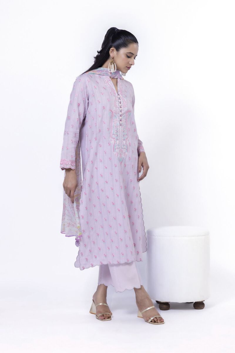 Embroidered | Textured Cotton | Tailored 3 Piece | USD 42.50