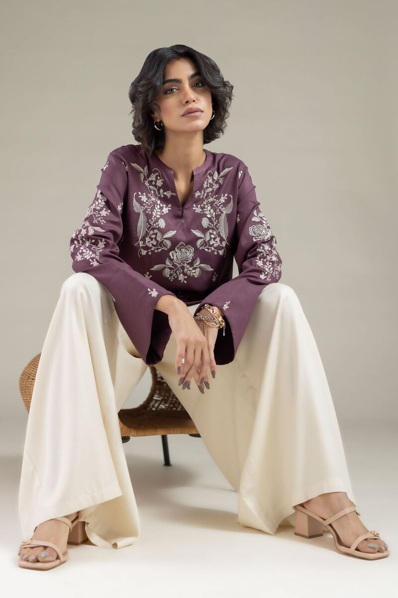 Embroidered | Viscose Crepe | Tunic | USD 35.00