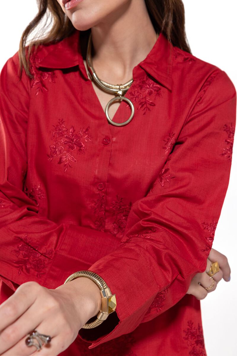 Embroidered | Crosshatch Poplin | Shirt | null