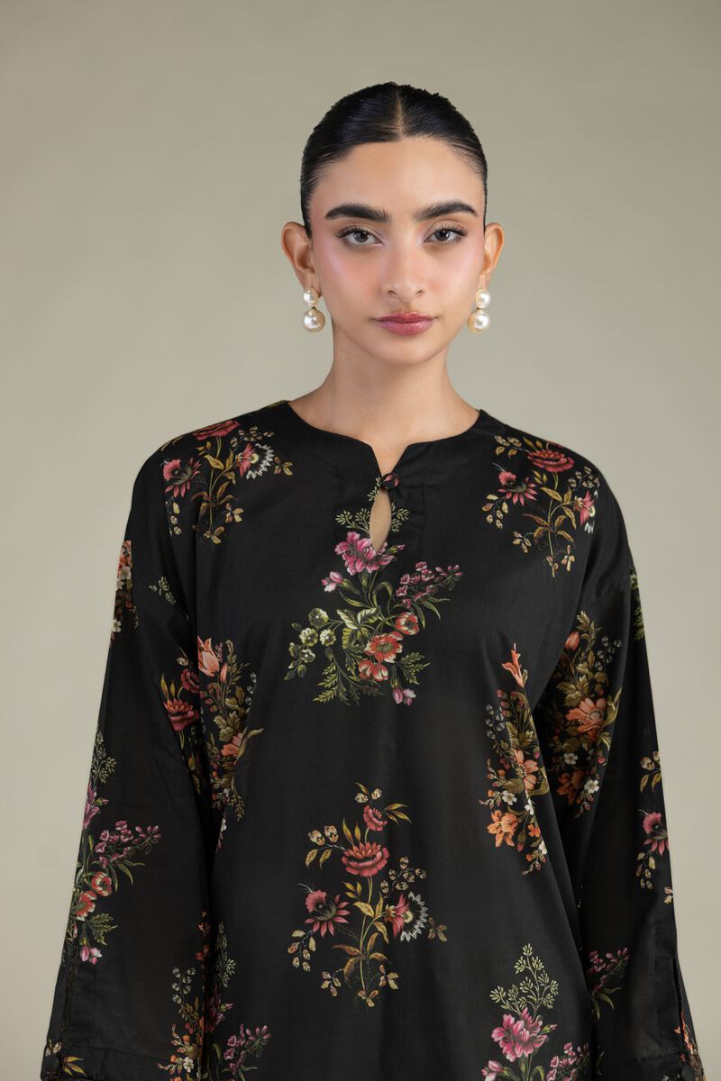 Printed | Cambric | Black Cambric Kurta | USD 35.00