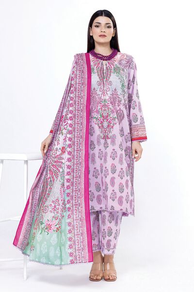 Printed | Slub Lawn | Fabrics 3 Piece | USD 20.00