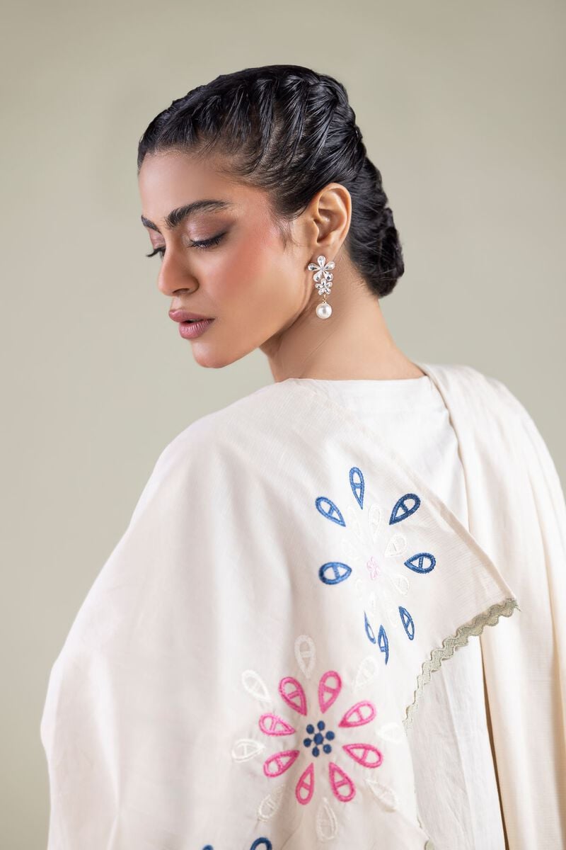 Embroidered | Textured Cotton | Dupatta | USD 30.00