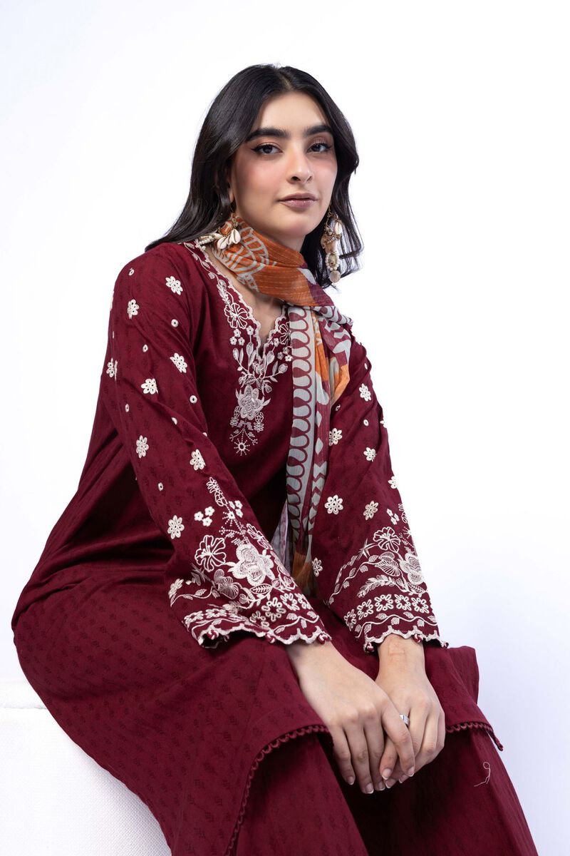 Embroidered | Cotton Dobby | Tailored 3 Piece | USD 75.00