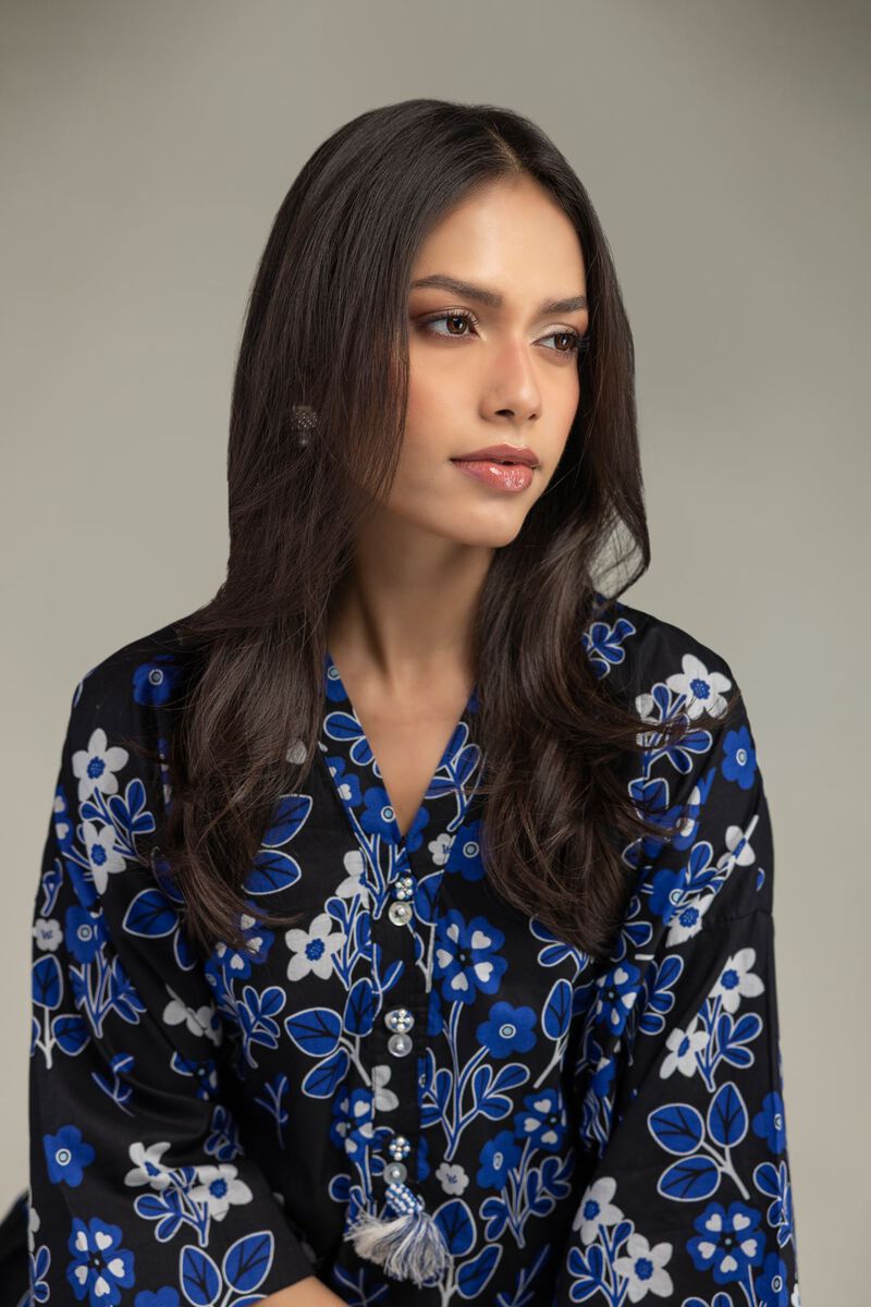 Printed | Cambric | Floral V-Neck Kurta | USD 35.00
