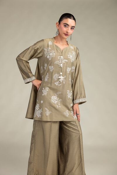 Printed | Raw Silk | Floral Silk Kurta | USD 55.00