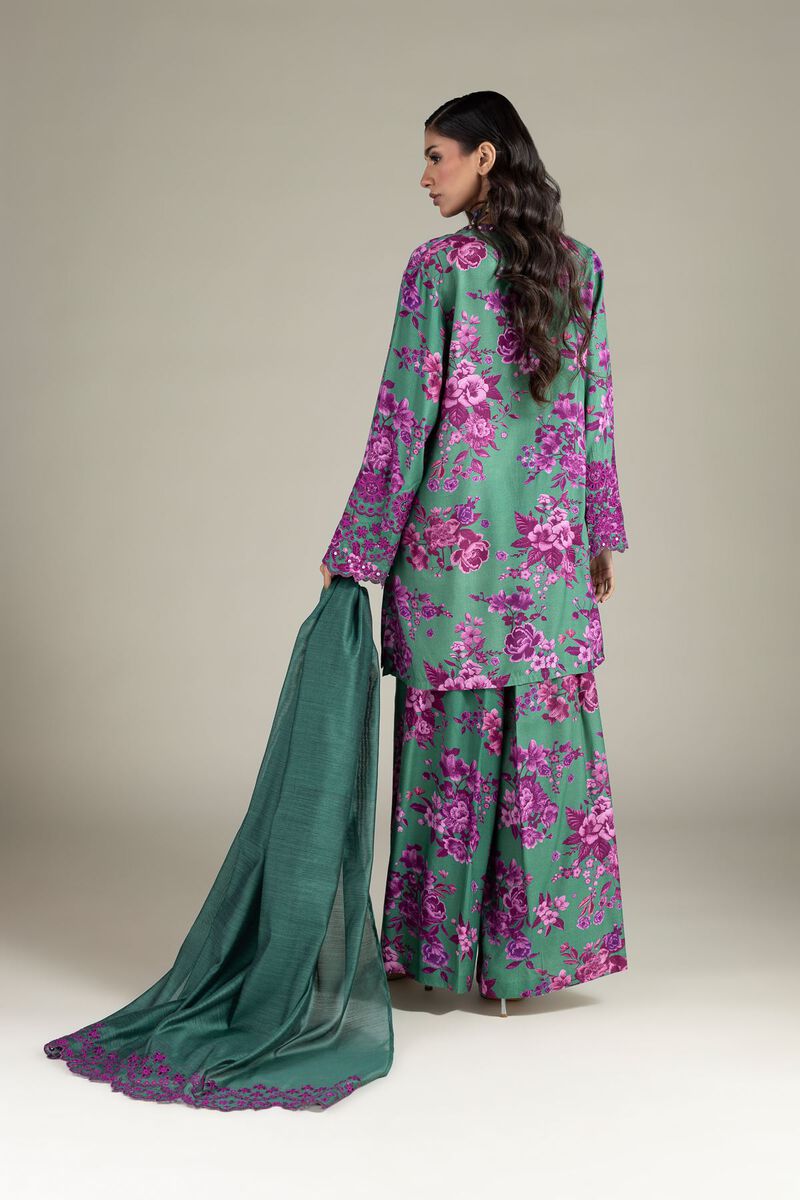 Embroidered | Raw Silk | 3-Piece Tailored Set | USD 85.00