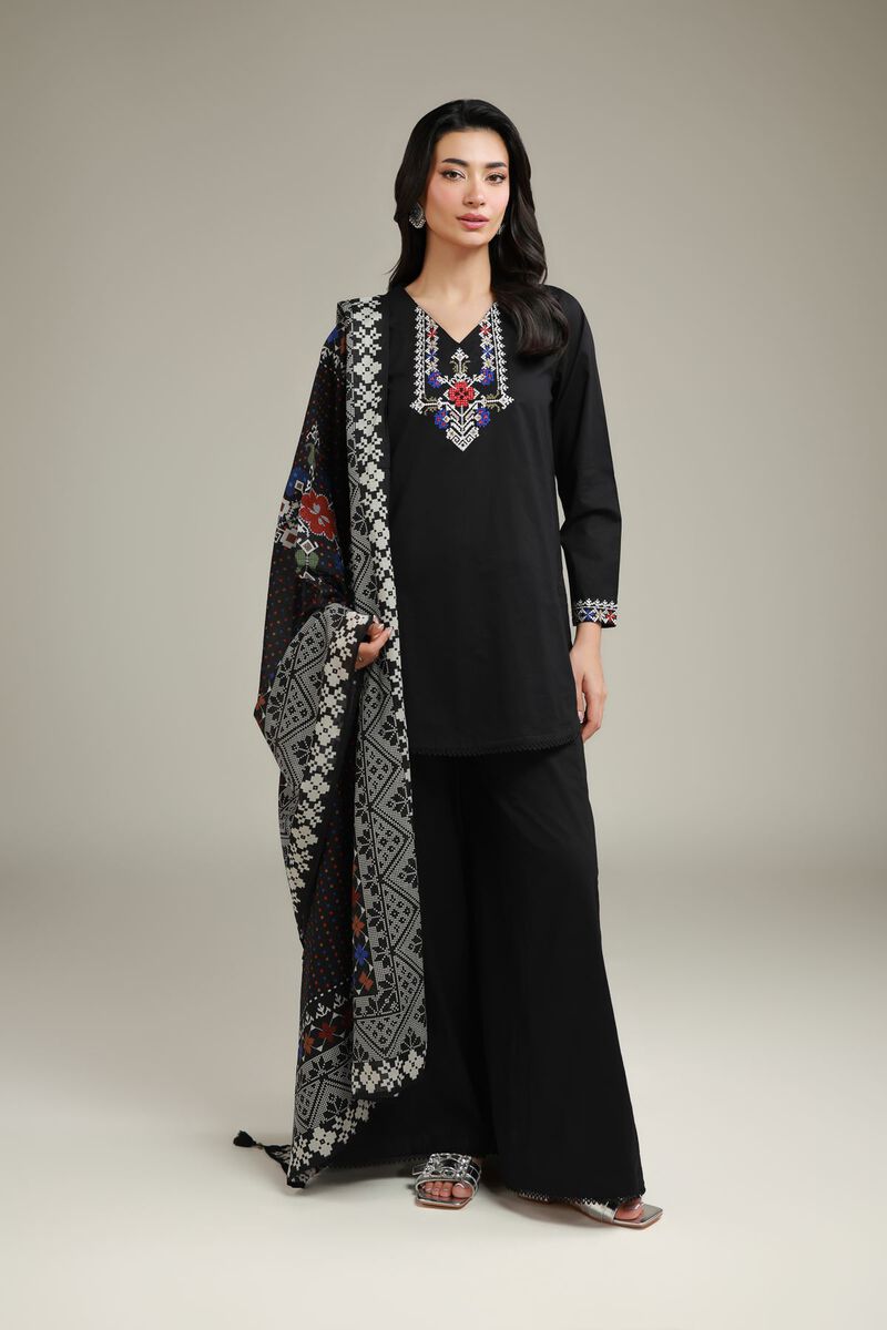 Embroidered | Lawn | Black Lawn Dupatta | USD 25.00