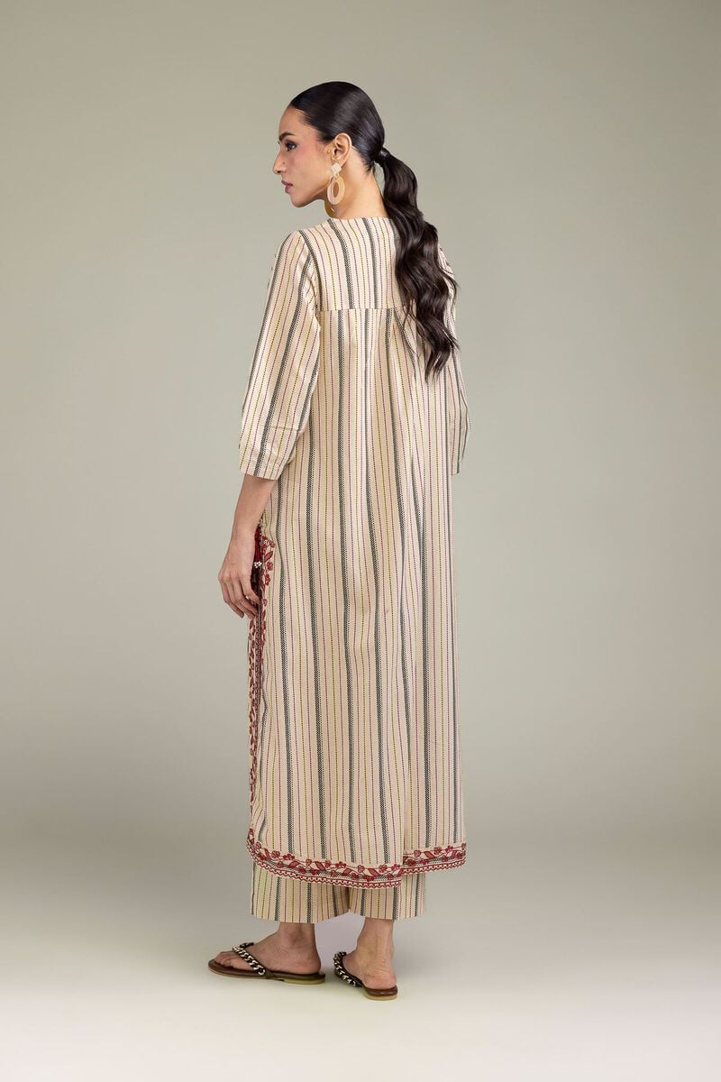 Embroidered | Cambric | V-Neck Cambric Kurta | USD 40.00