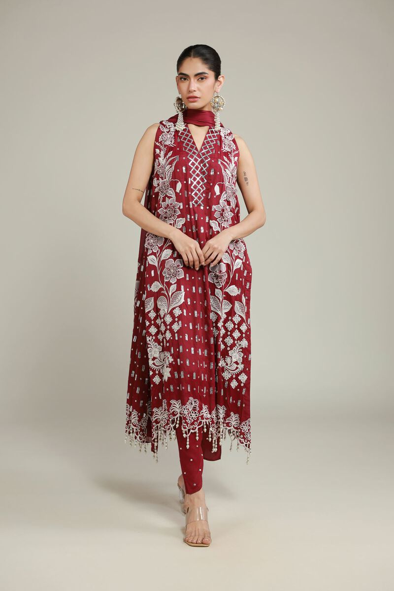 Dyed | Raw Silk | Co-ord 3 Piece | USD 125.00