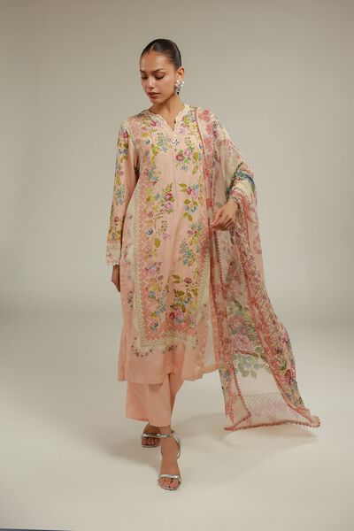 Embroidered | Raw Silk | Summer Solid Pants | USD 30.00