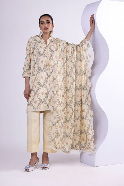 Embroidered | Russian Raw Silk | Kurta | USD 60.00