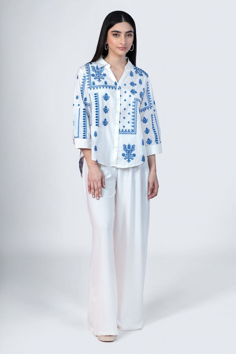 Embroidered | Crosshatch Poplin | Shirt | null
