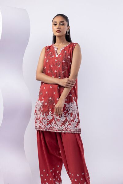 Embroidered | Crosshatch Raw Silk | Kurta | USD 45.00