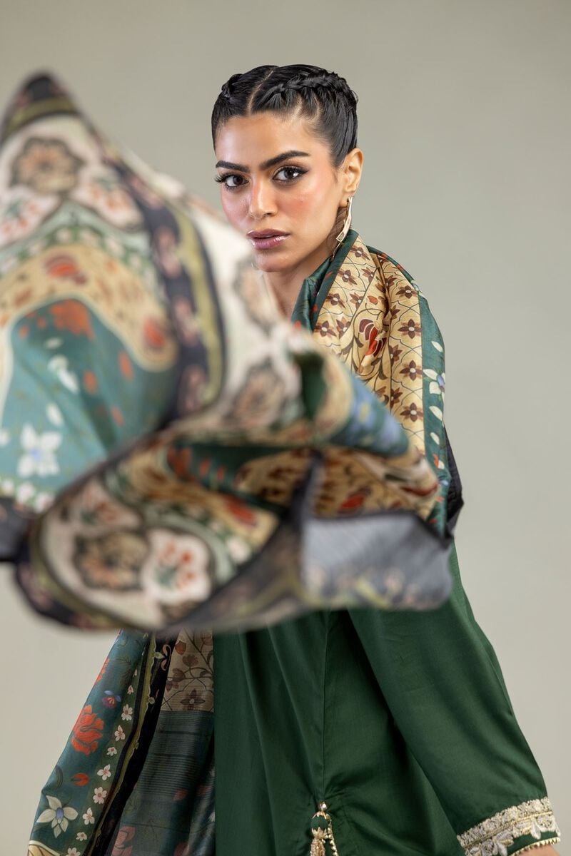 Printed | Polyester Silk | Silk Floral Dupatta | USD 30.00