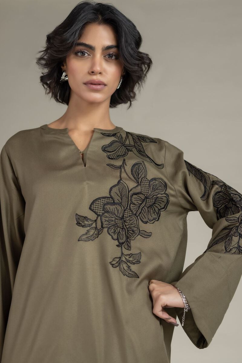 Embroidered | Viscose Crepe | Tunic | USD 30.00