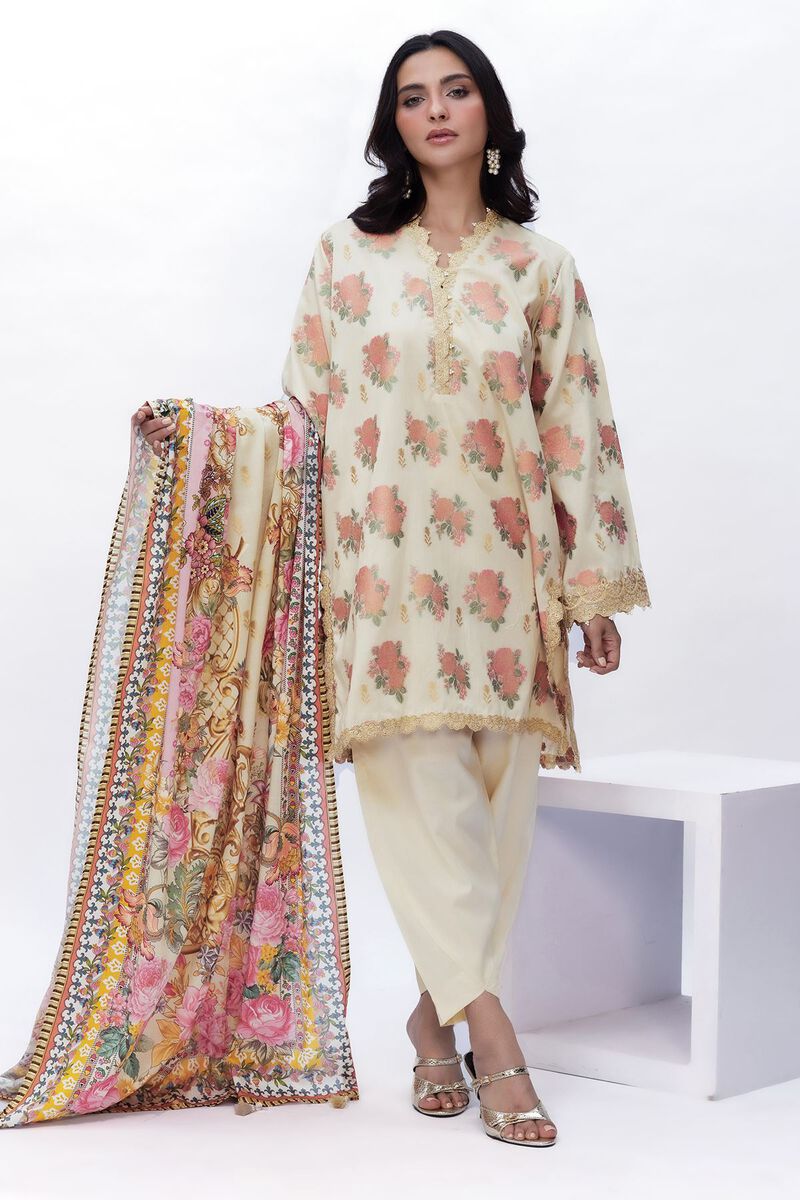 Embroidered | Jacquard | Tailored 3 Piece | USD 40.00