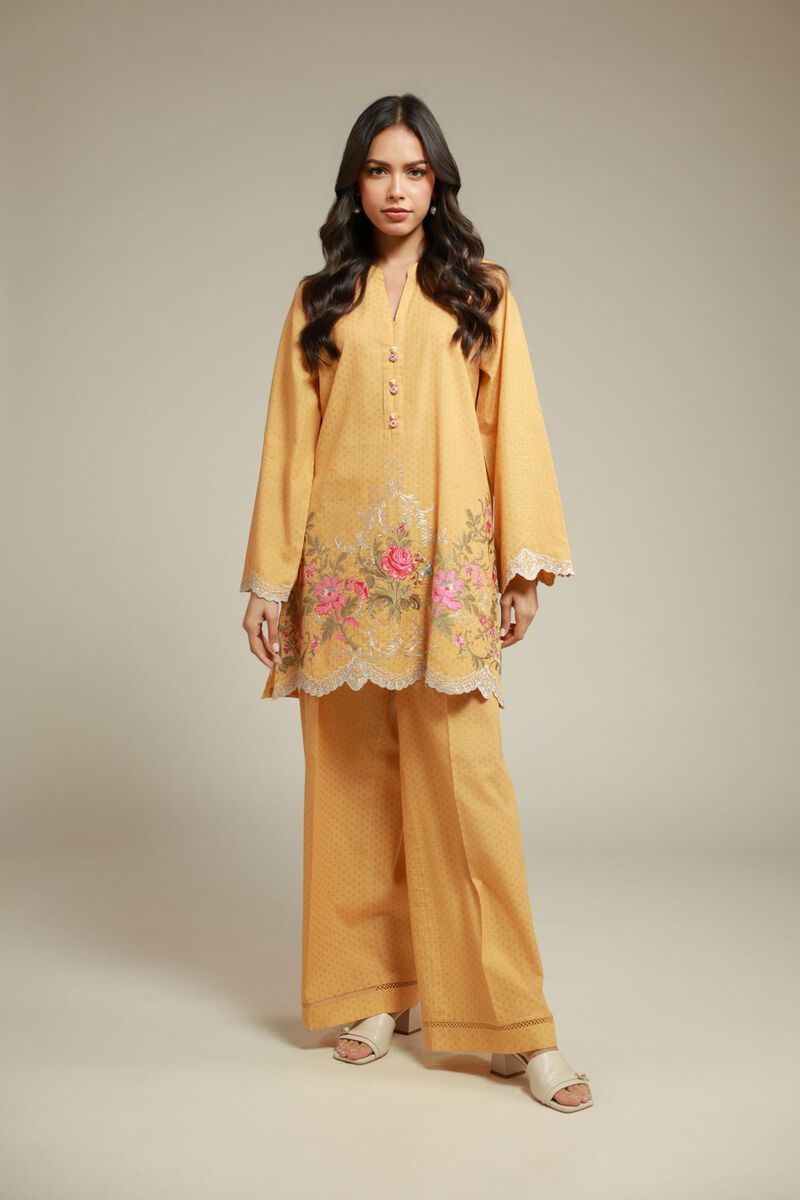 Embroidered | Cotton Dobby | 2-Piece Tailored Set | USD 60.00