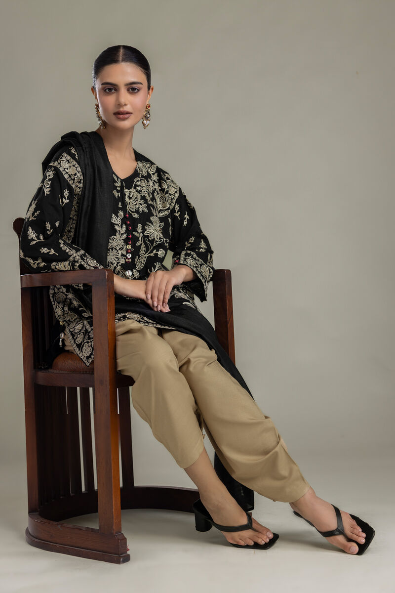 Printed | Polyester Silk | Black Solid Dupatta | USD 35.00