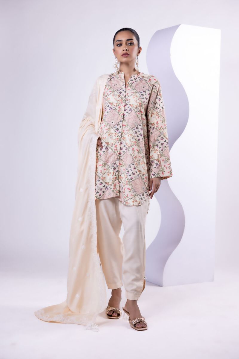 Embroidered | Light Thai Silk | Dupatta | USD 40.00