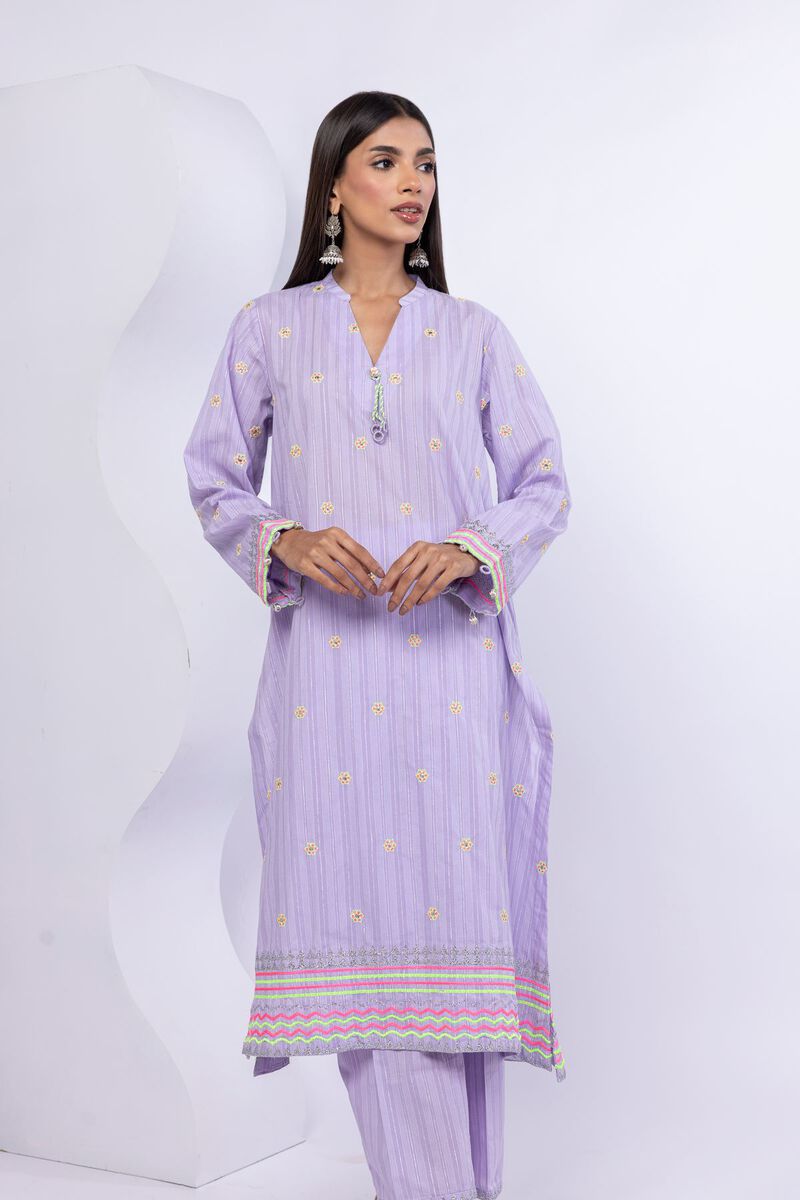Embroidered | Lurex Stripes | Kurta | USD 20.00