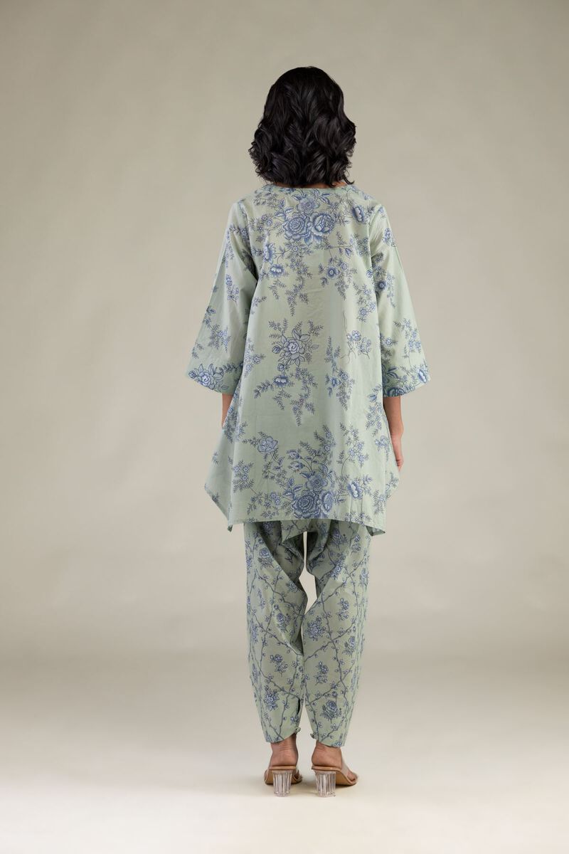 Embroidered | Cambric | Mint Short Kurta | USD 35.00