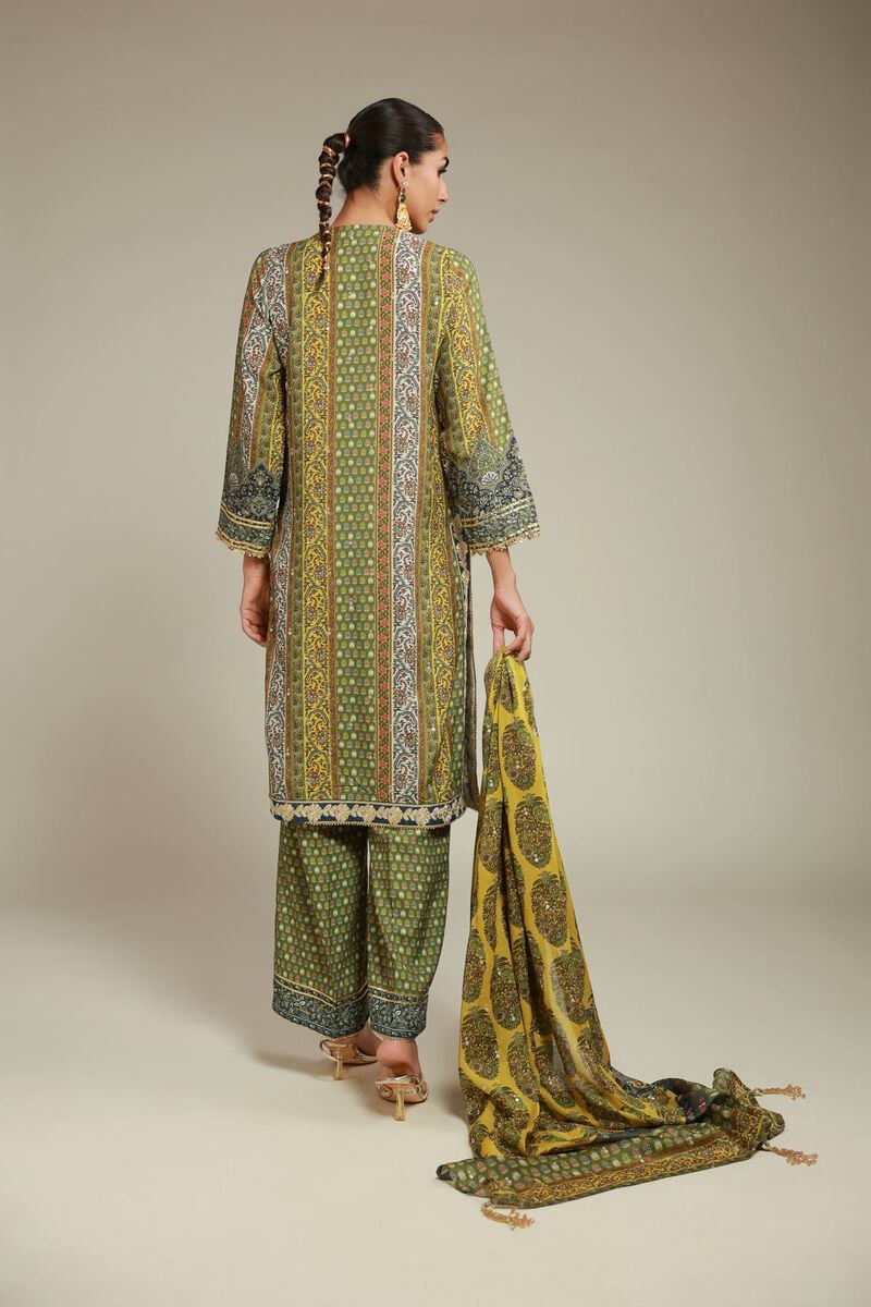 Embroidered | Raw Silk | 3 Piece Co-ord Set | USD 145.00