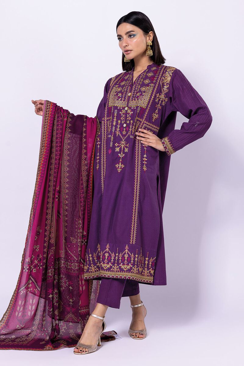 Embroidered | Diamond Dobby | Fabrics 3 Piece | null