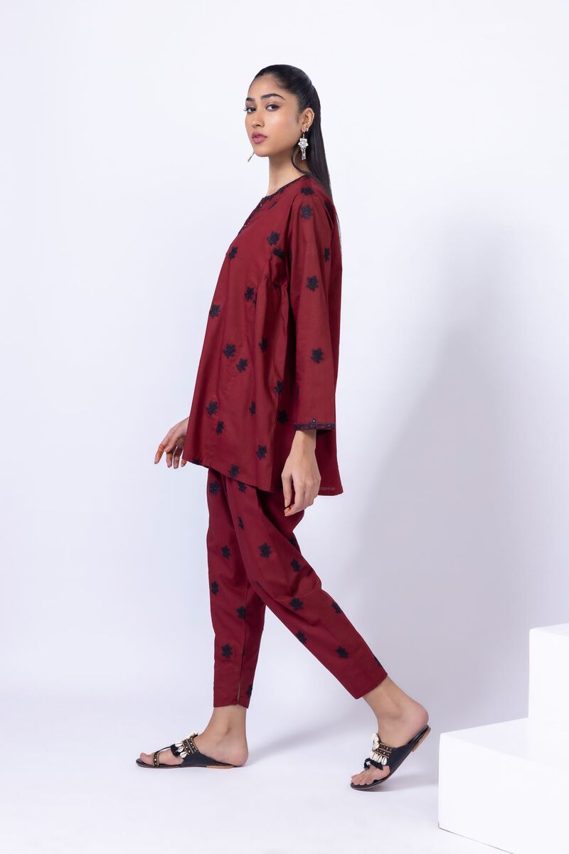 Embroidered | Crosshatch Poplin | Pants | USD 7.50