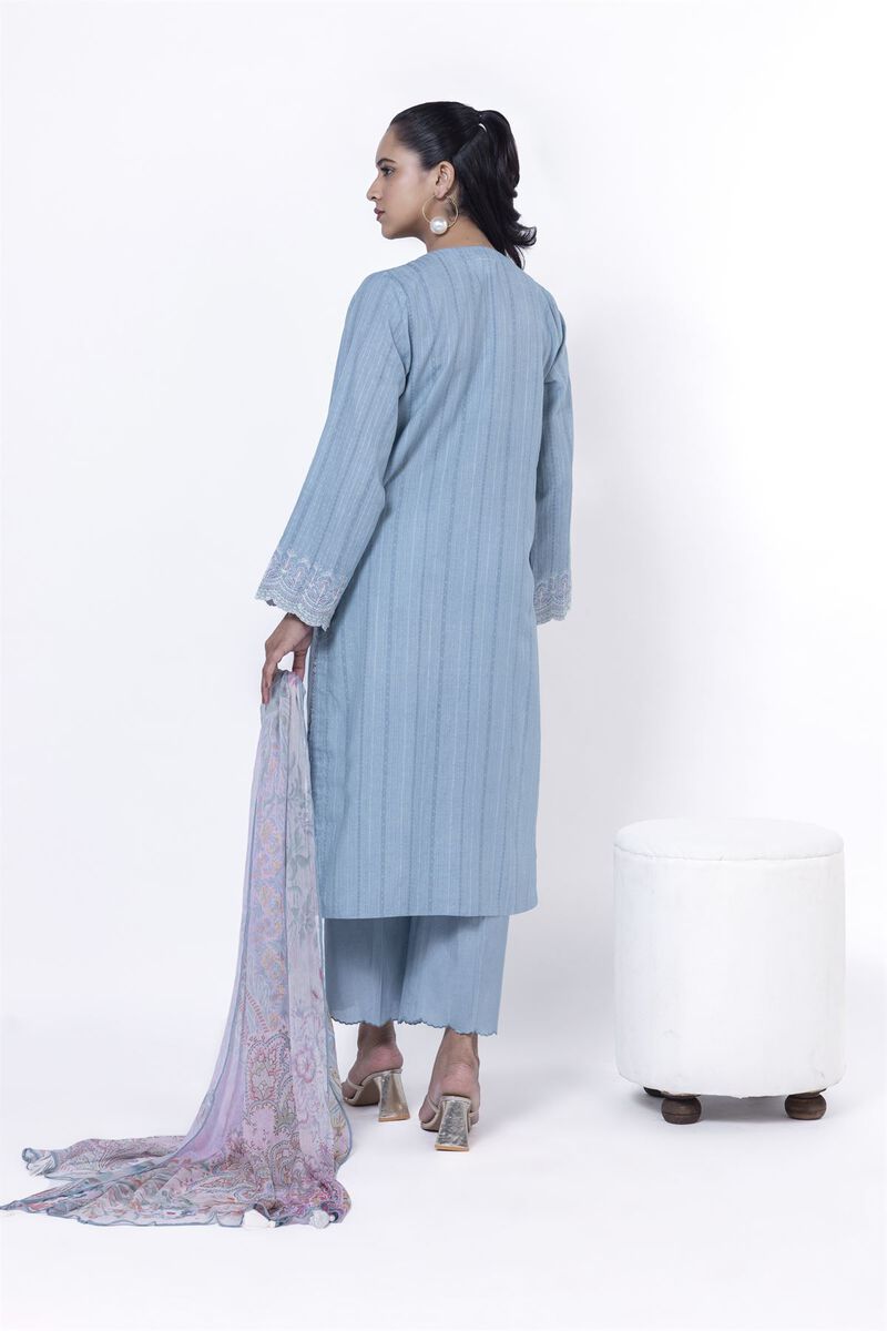 Embroidered | Textured Cotton | Tailored 3 Piece | USD 37.50