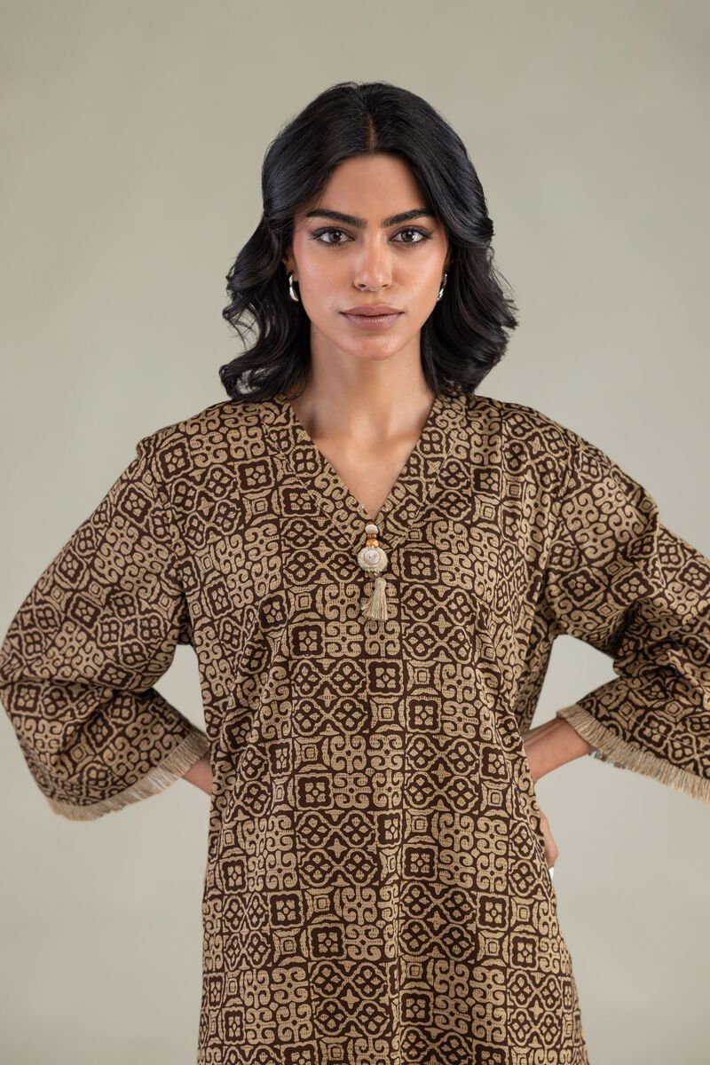 Printed | Cambric | Short V-Neck Kurta | USD 35.00