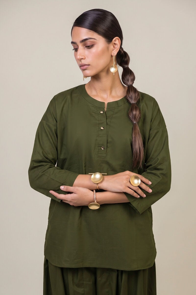 Dyed | Cotton Dobby | 2-Piece Tailored Set | USD 45.00