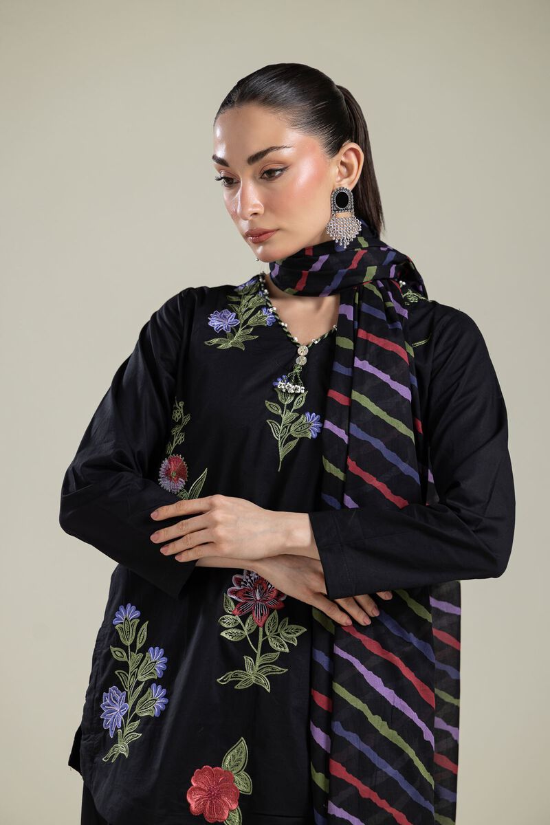 Embroidered | Lawn | Black Lawn Dupatta | USD 25.00