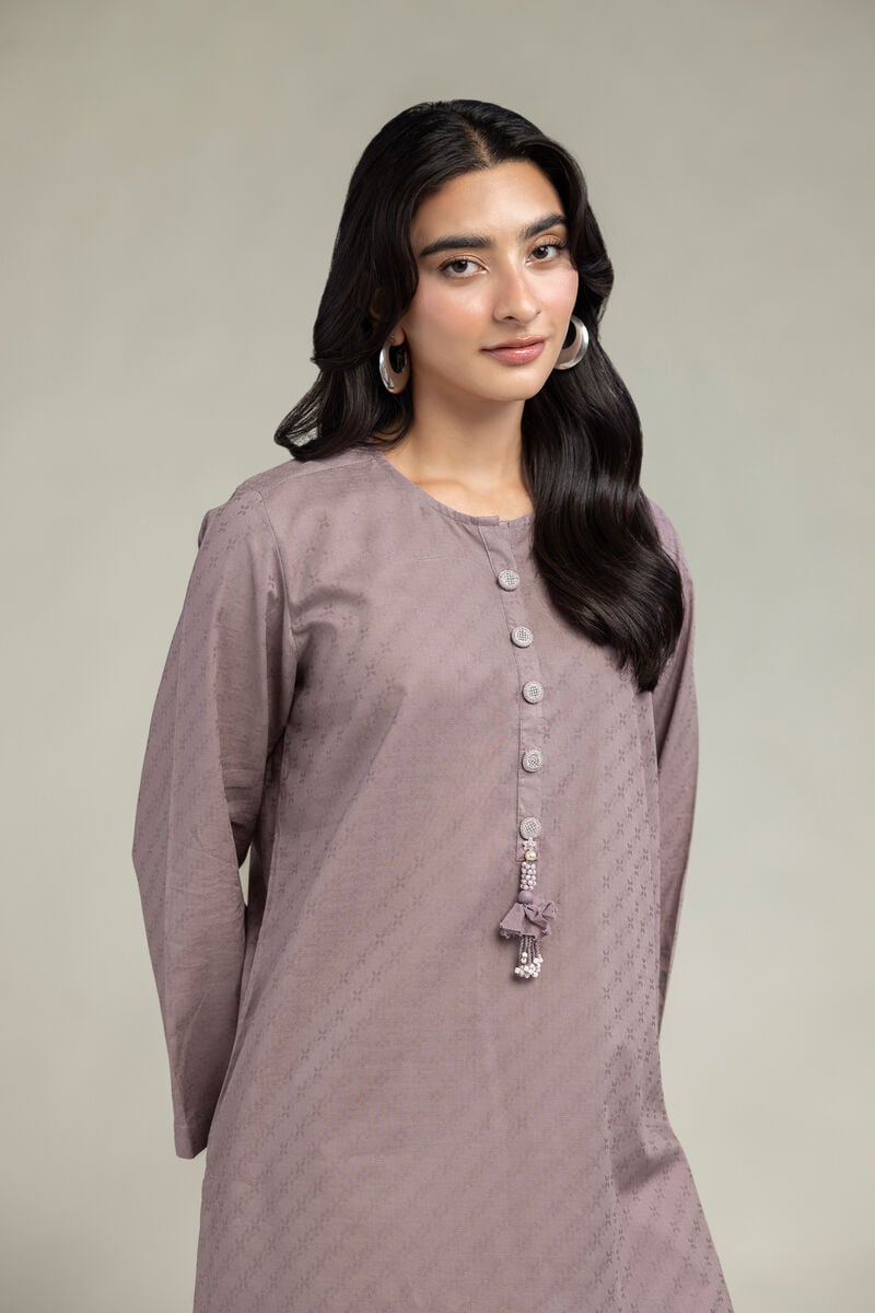 Dyed | Cotton Dobby | Cotton Longline Kurta | USD 35.00
