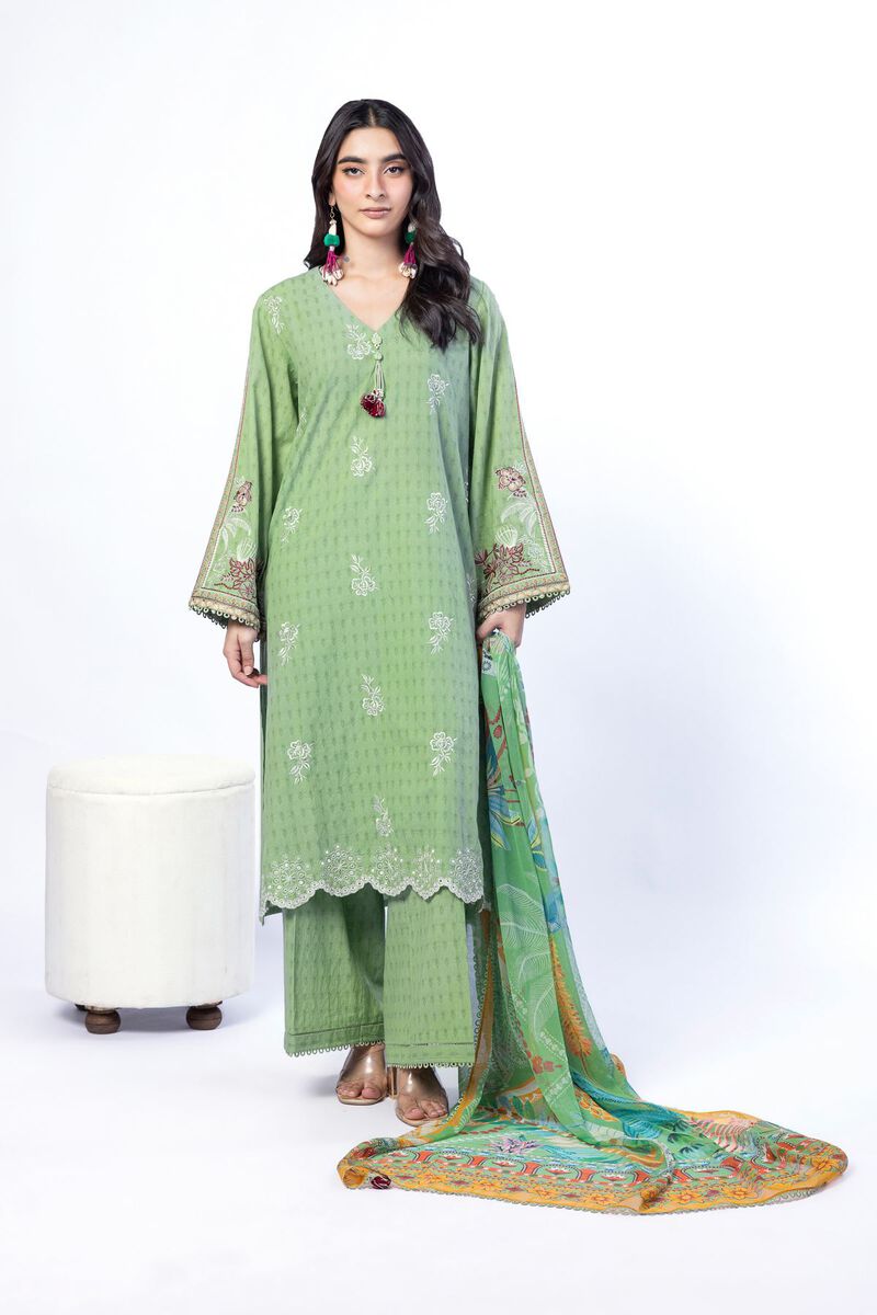 Embroidered | Cotton Dobby | Tailored 3 Piece | USD 75.00