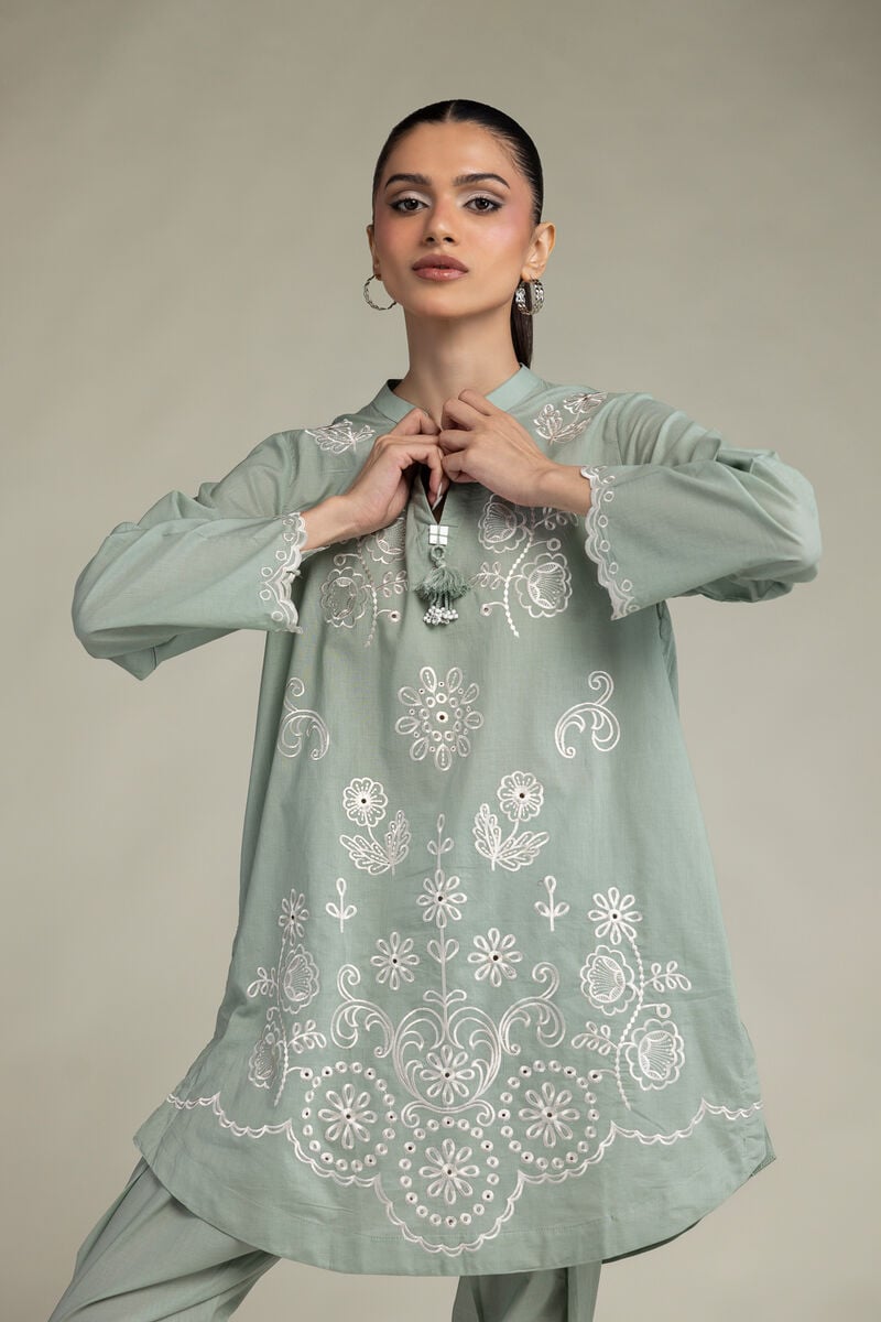 Embroidered | Cambric | Floral Cambric Kurta | USD 45.00