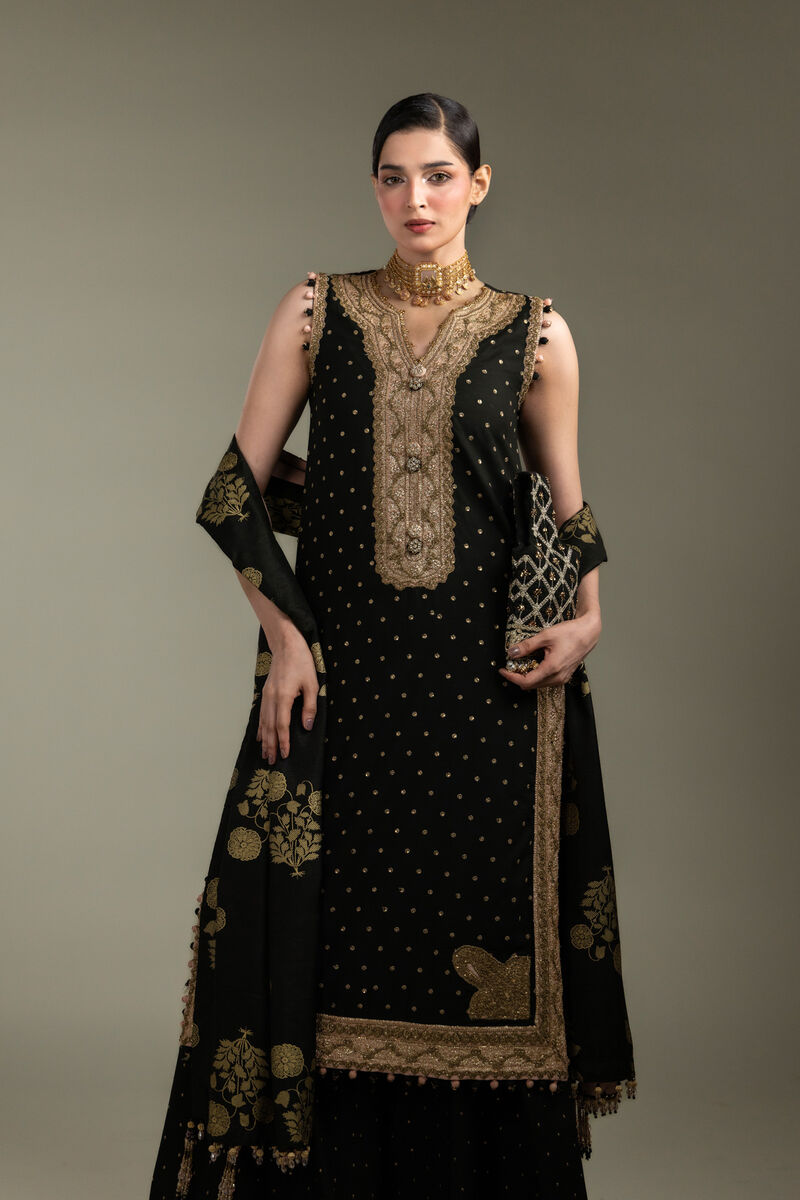Embroidered | Raw Silk | 3-Piece Co-ord Set | USD 210.00